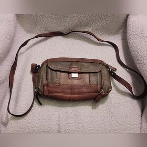 bøc Born Concept Purse Brown Zipper Pockets Leather Western Bag